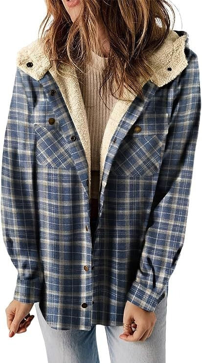 HALLE - KARIERTE JACKE MIT KAPUZE
