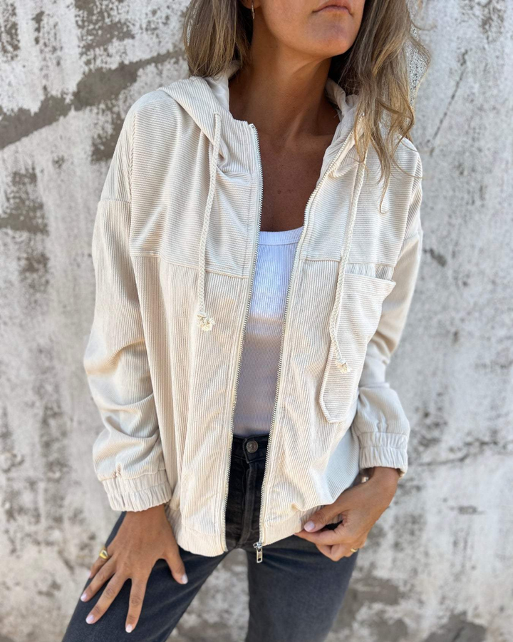 EDA - CORDJACKE MIT VERSTELLBARER KAPUZE