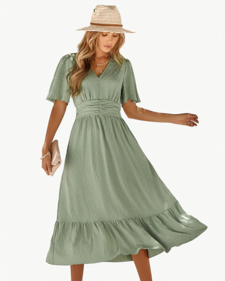 Theresia | Leichtes, stilvolles Kleid mit V-Ausschnitt