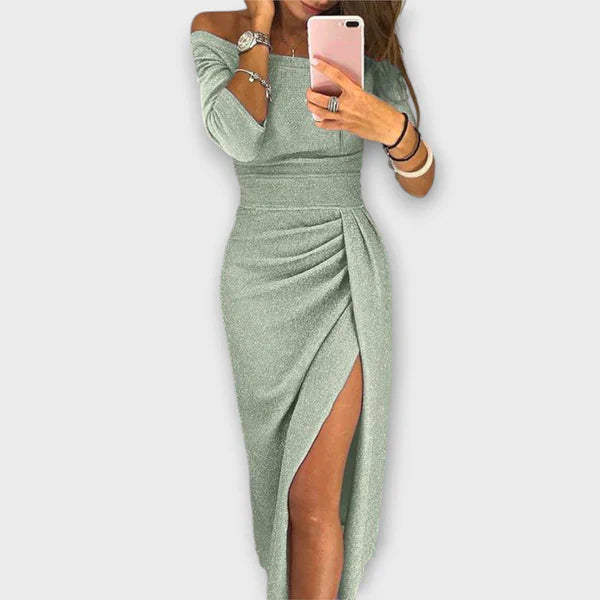 NELLI - ELEGANTES KLEID MIT SCHULTERFREIEM DESIGN