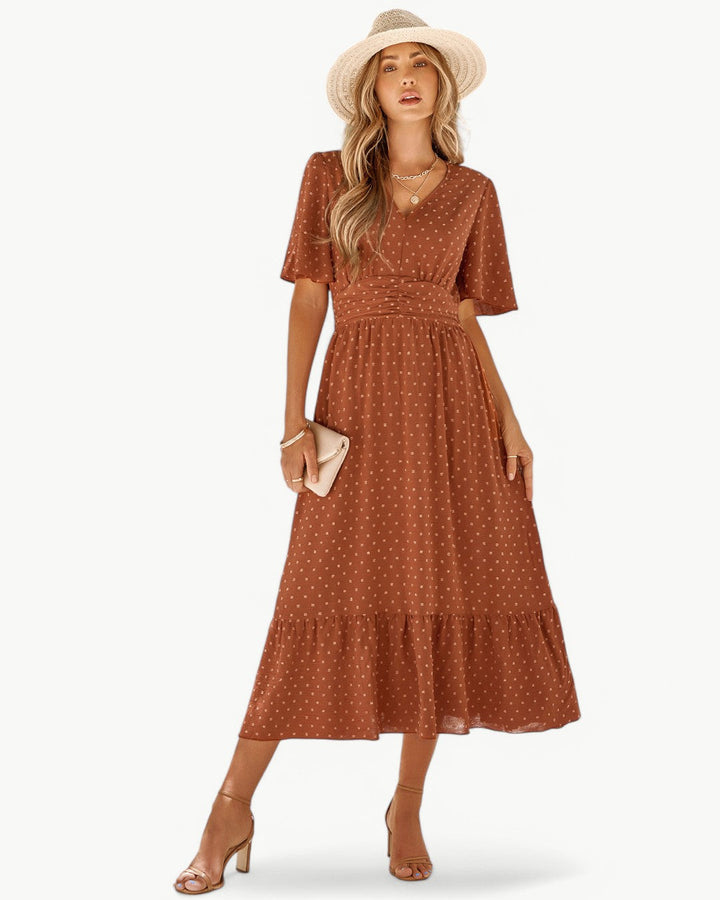 Theresia | Leichtes, stilvolles Kleid mit V-Ausschnitt