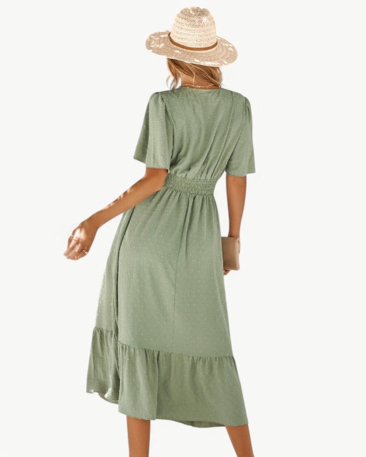 Theresia | Leichtes, stilvolles Kleid mit V-Ausschnitt