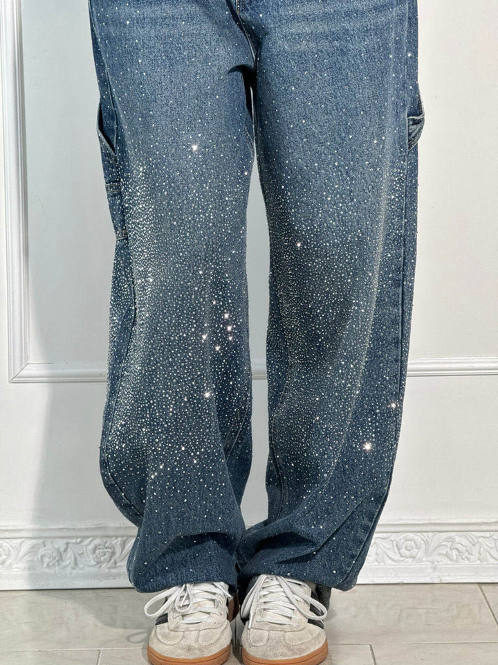 VALESKA - HOSEN MIT HOHER TAILLE UND WEITEM BEIN