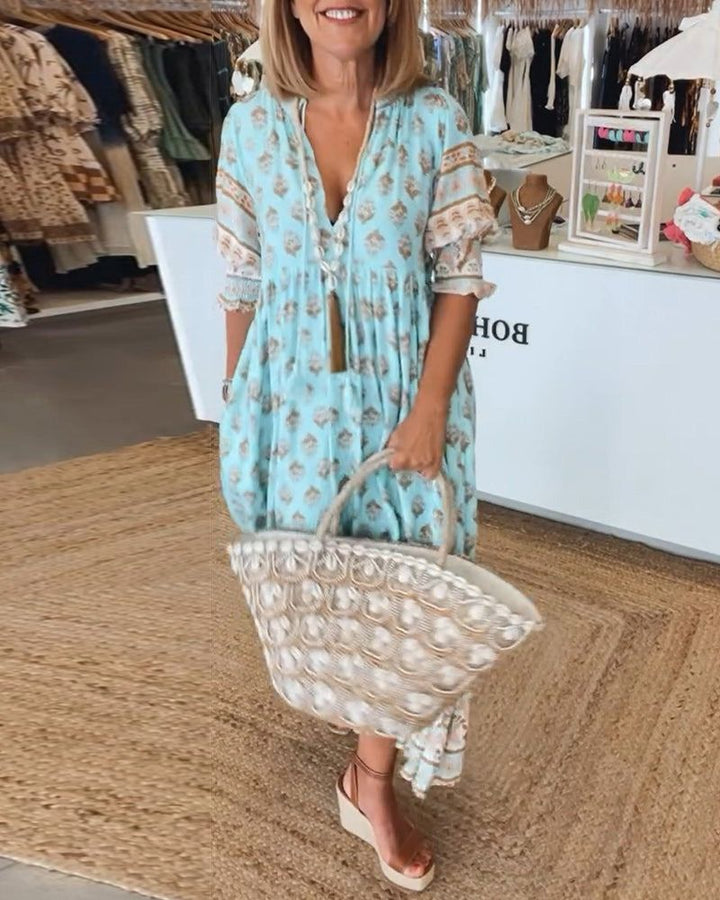 Johanna | Luftiges Sommerkleid mit stilvollem Print