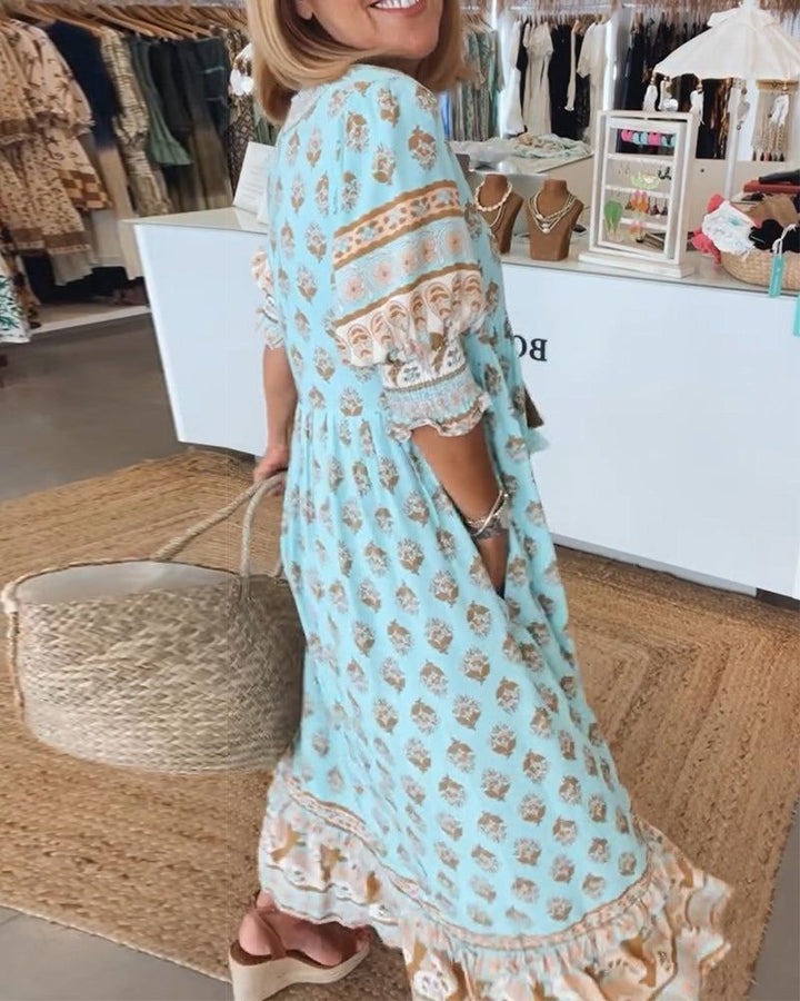 Johanna | Luftiges Sommerkleid mit stilvollem Print