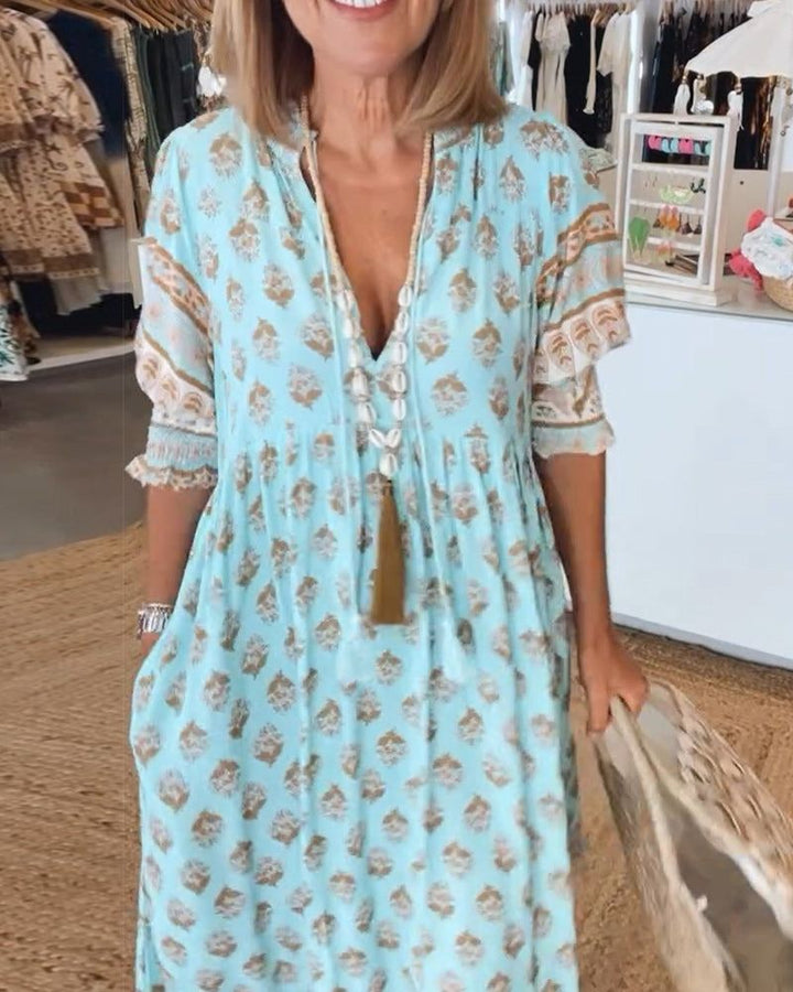 Johanna | Luftiges Sommerkleid mit stilvollem Print