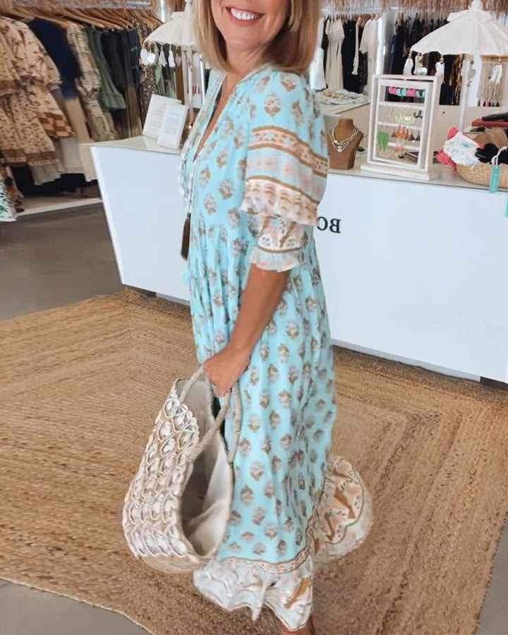 Johanna | Luftiges Sommerkleid mit stilvollem Print