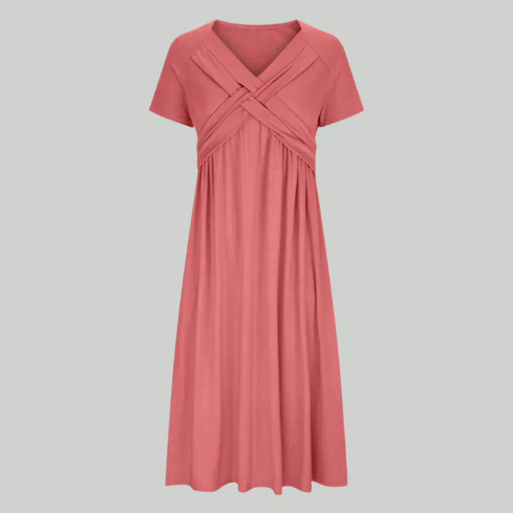 VIOLA - MIDIKLEID MIT ÜBERKREUZTEM AUSSCHNITT
