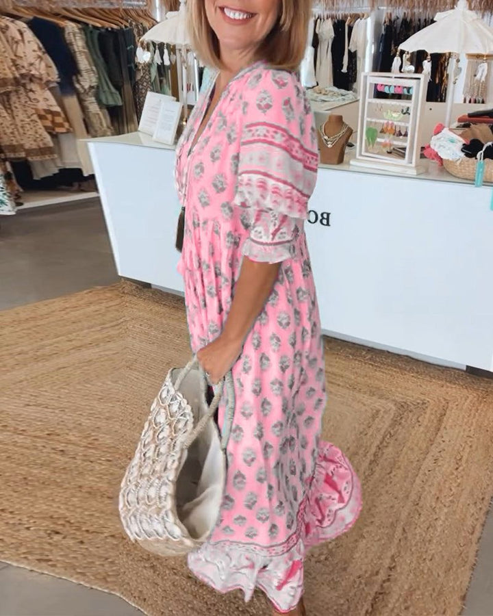 Johanna | Luftiges Sommerkleid mit stilvollem Print