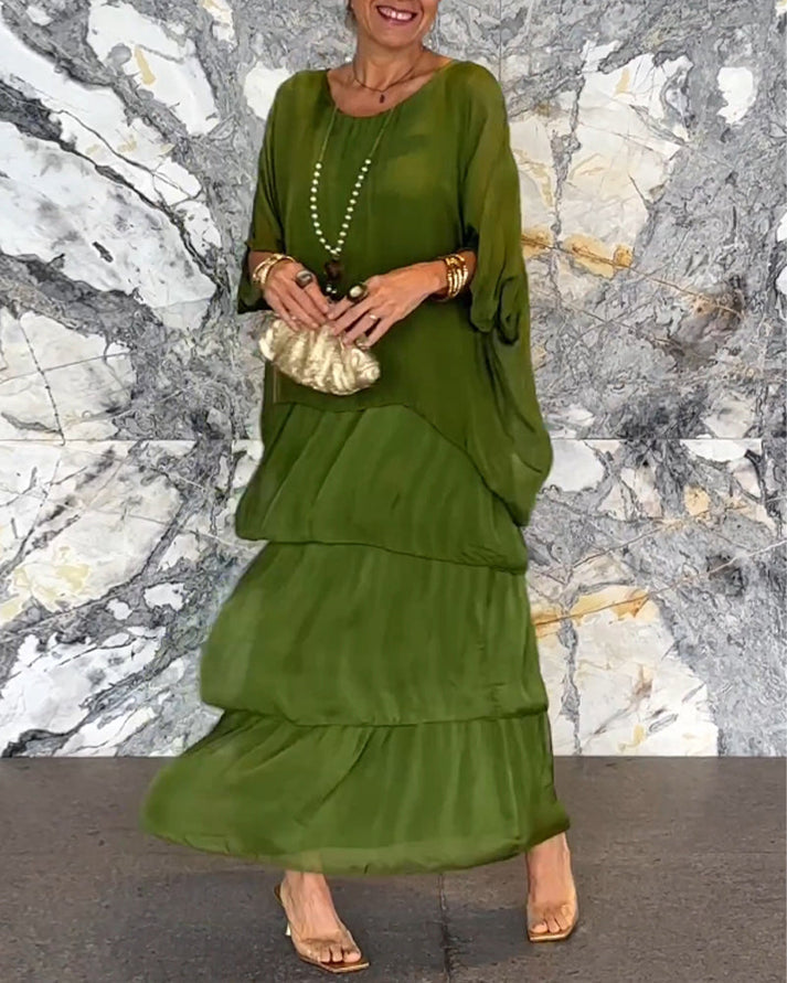 ZELMA - LANGES KLEID MIT SCHICHTEN