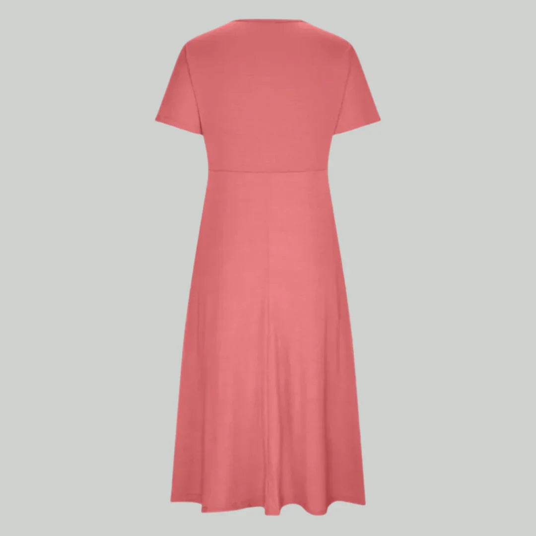 VIOLA - MIDIKLEID MIT ÜBERKREUZTEM AUSSCHNITT