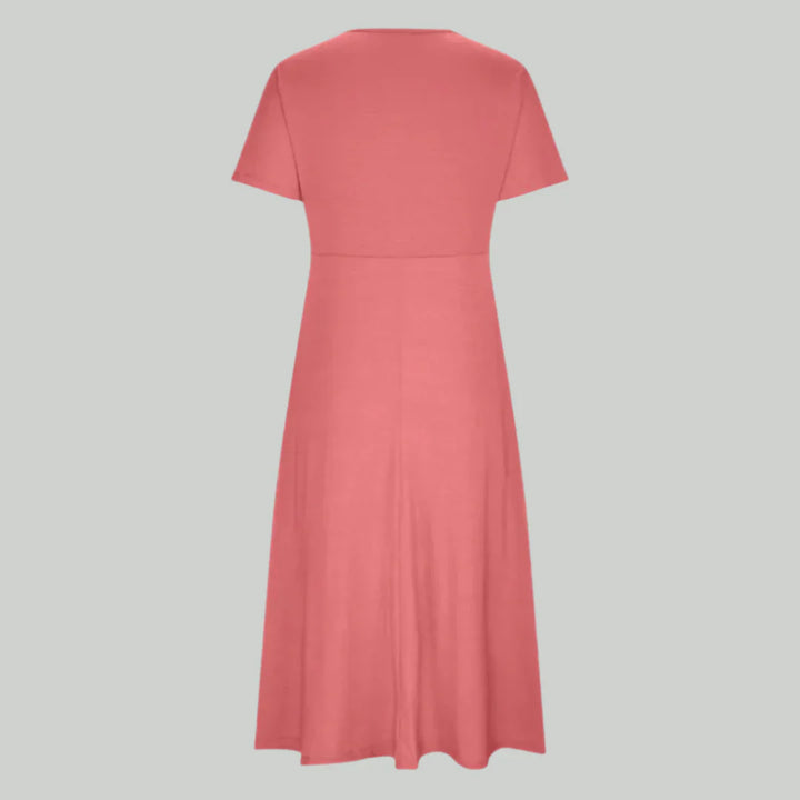 VIOLA - MIDIKLEID MIT ÜBERKREUZTEM AUSSCHNITT