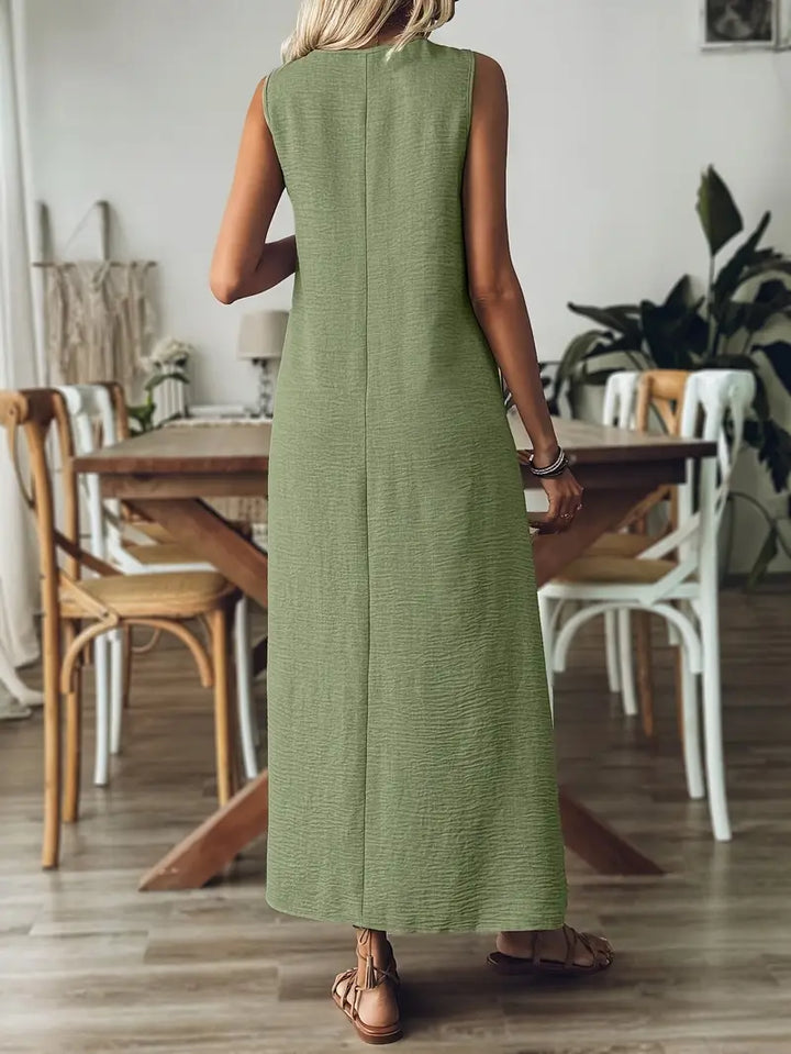 LISET - ÄRMELLOSES LANGES UND LOCKERES KLEID