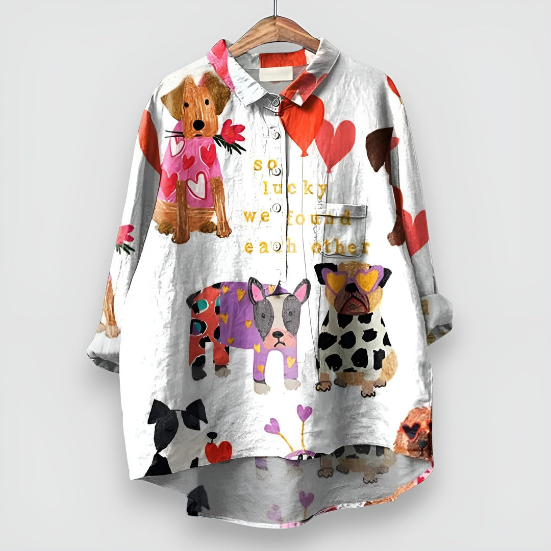 Amelie – Bluse im kunstvollen Look