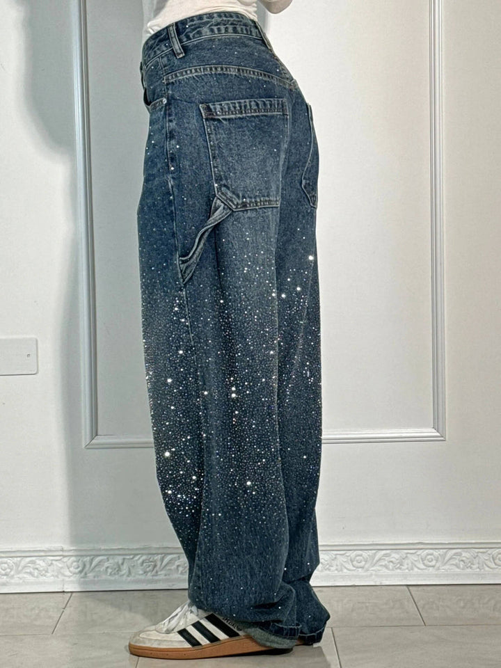 VALESKA - HOSEN MIT HOHER TAILLE UND WEITEM BEIN