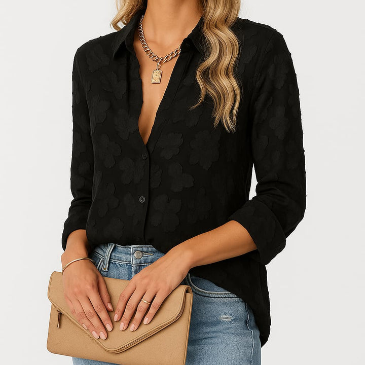 Isabella | Premium Jacquardbluse