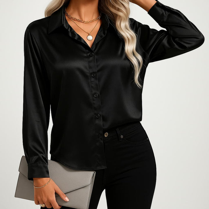 Audrey | Edel Satinbluse