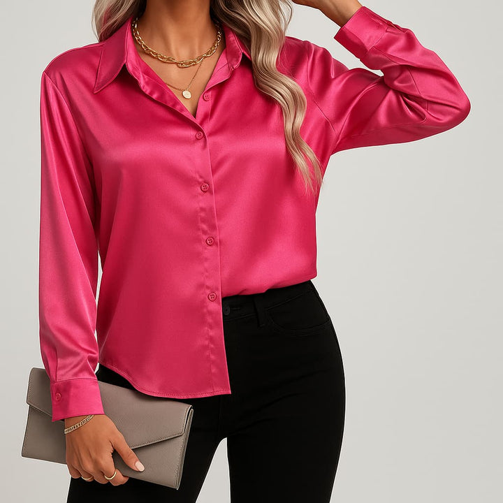 Audrey | Edel Satinbluse