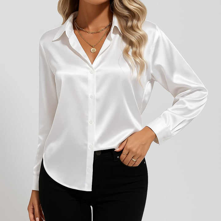 Audrey | Edel Satinbluse