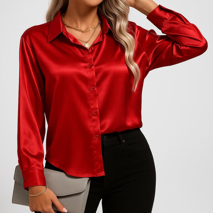 Audrey | Edel Satinbluse