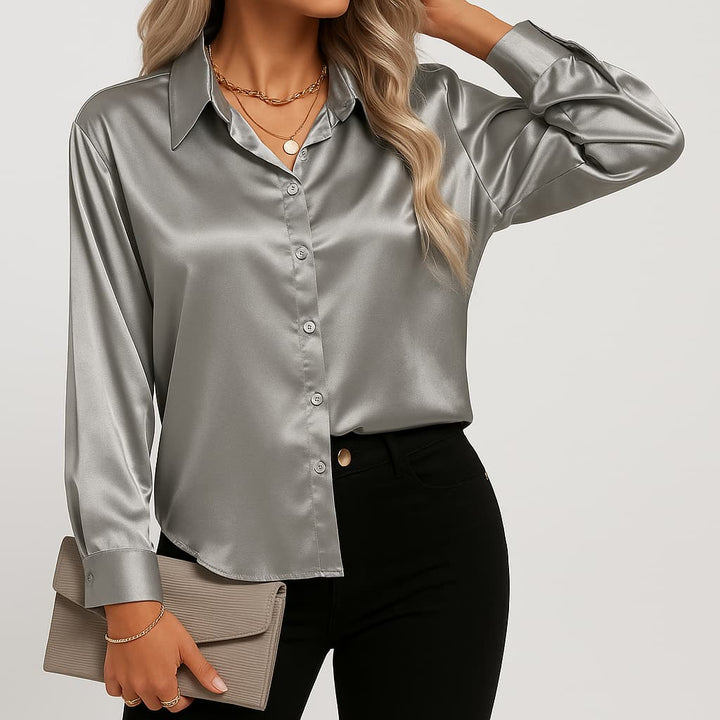 Audrey | Edel Satinbluse