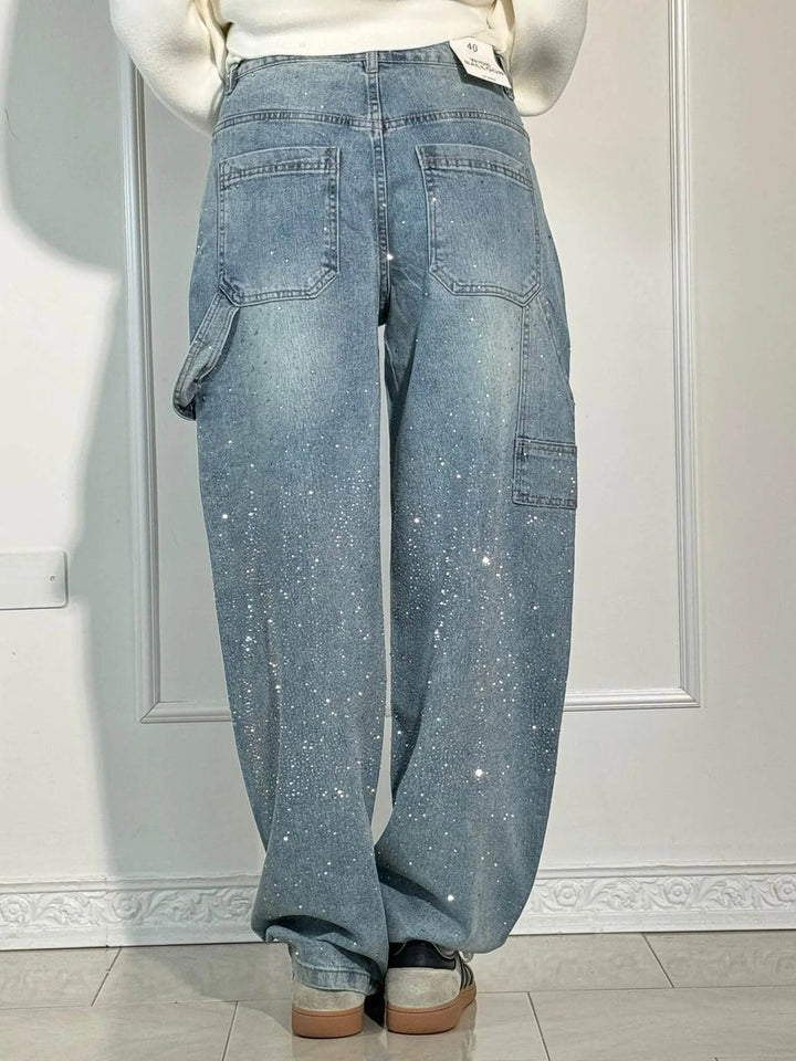 VALESKA - HOSEN MIT HOHER TAILLE UND WEITEM BEIN
