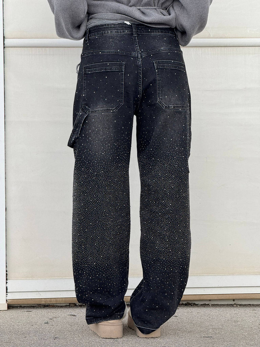 VALESKA - HOSEN MIT HOHER TAILLE UND WEITEM BEIN
