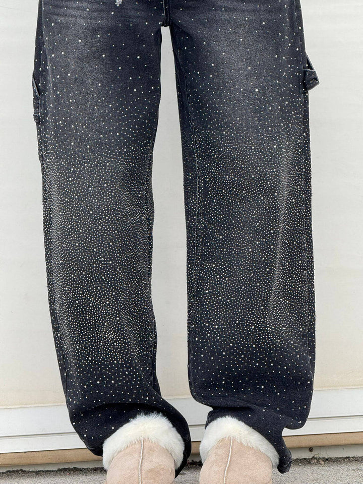 VALESKA - HOSEN MIT HOHER TAILLE UND WEITEM BEIN