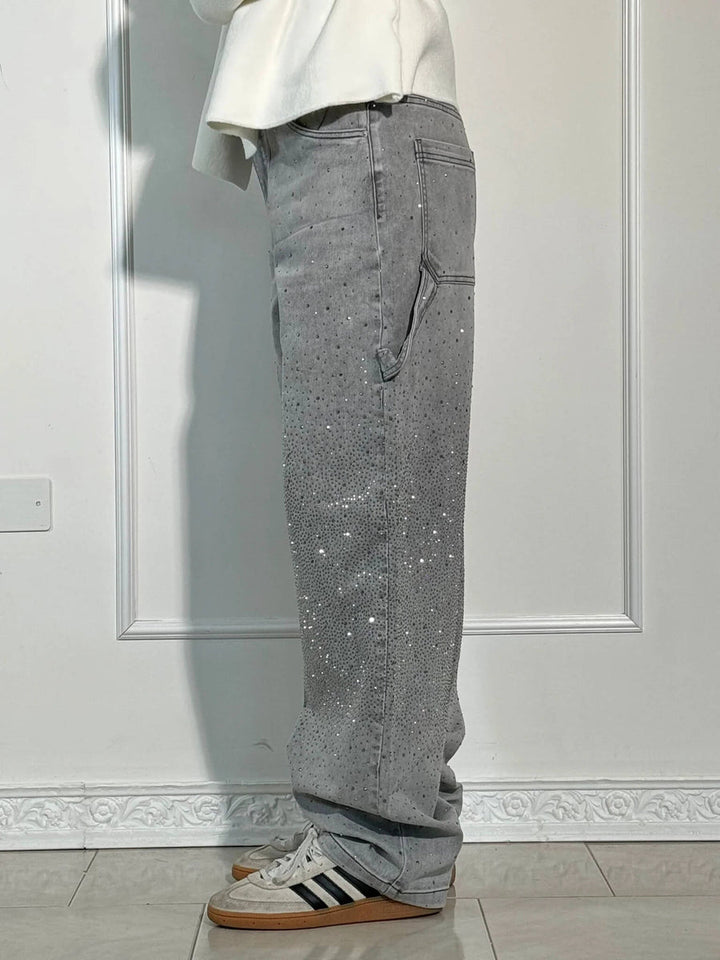 VALESKA - HOSEN MIT HOHER TAILLE UND WEITEM BEIN