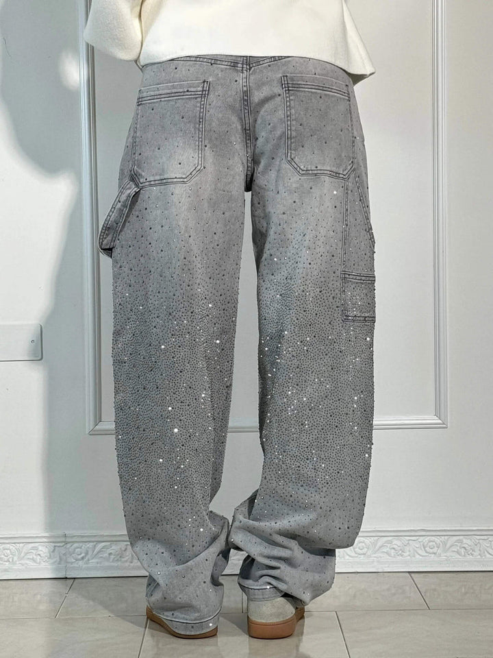 VALESKA - HOSEN MIT HOHER TAILLE UND WEITEM BEIN