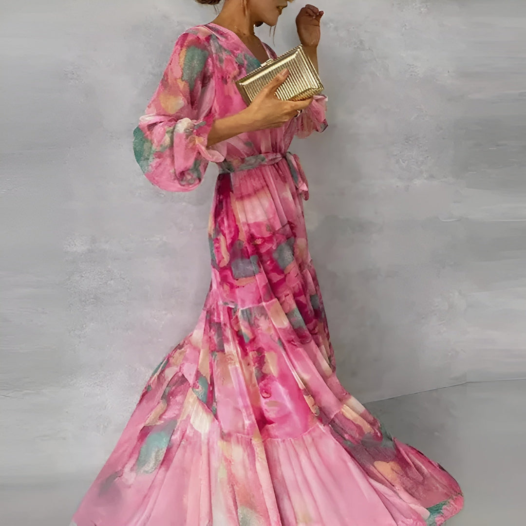 Leonie | Elegantes Maxikleid mit sommerlichem Flair