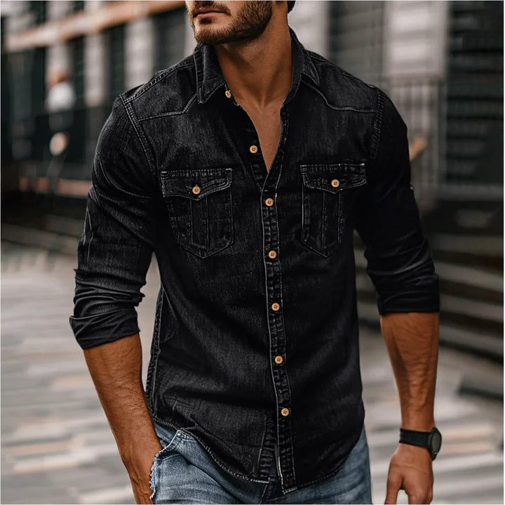 BILL - LANGÄRMELIGES DENIMHEMD