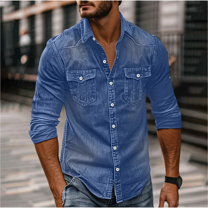 BILL - LANGÄRMELIGES DENIMHEMD