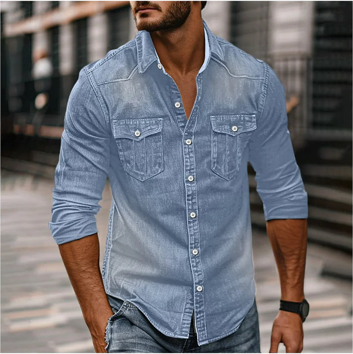 BILL - LANGÄRMELIGES DENIMHEMD