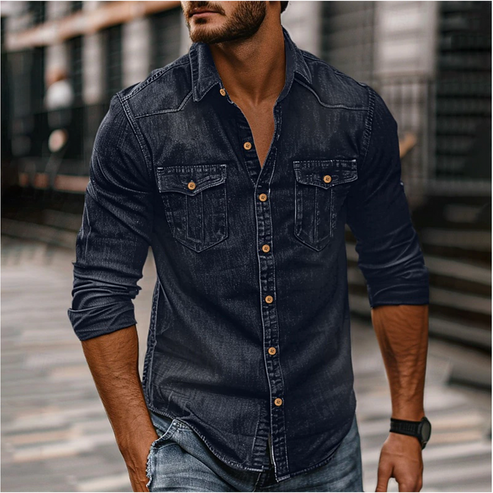 BILL - LANGÄRMELIGES DENIMHEMD