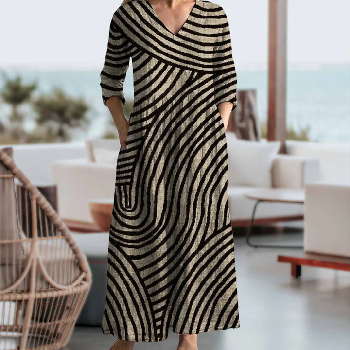 Maria | Vintage Streifen Kleid