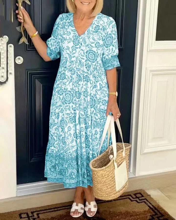 ZEYNEP - KLEID MIDI MIT LOCKEREM BLUMENMUSTER