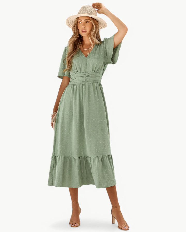 Theresia | Leichtes, stilvolles Kleid mit V-Ausschnitt