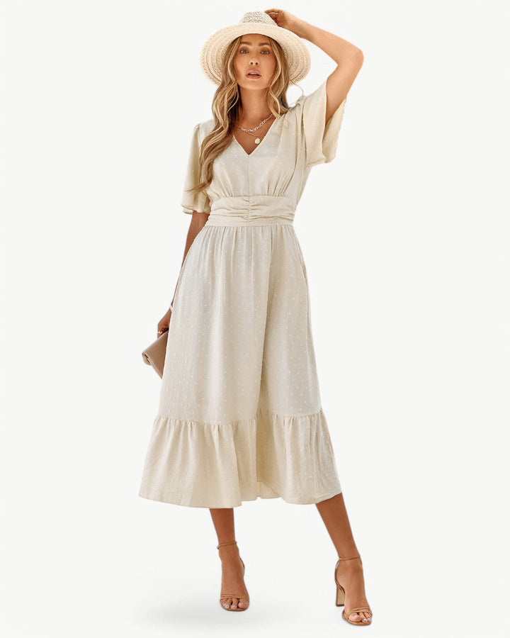 Theresia | Leichtes, stilvolles Kleid mit V-Ausschnitt