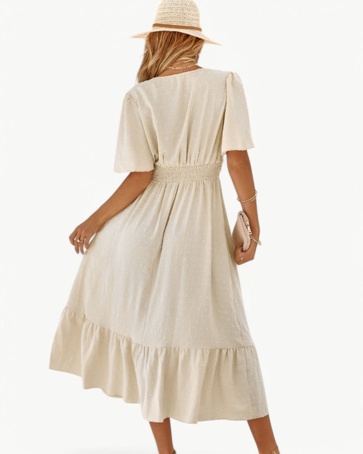 Theresia | Leichtes, stilvolles Kleid mit V-Ausschnitt