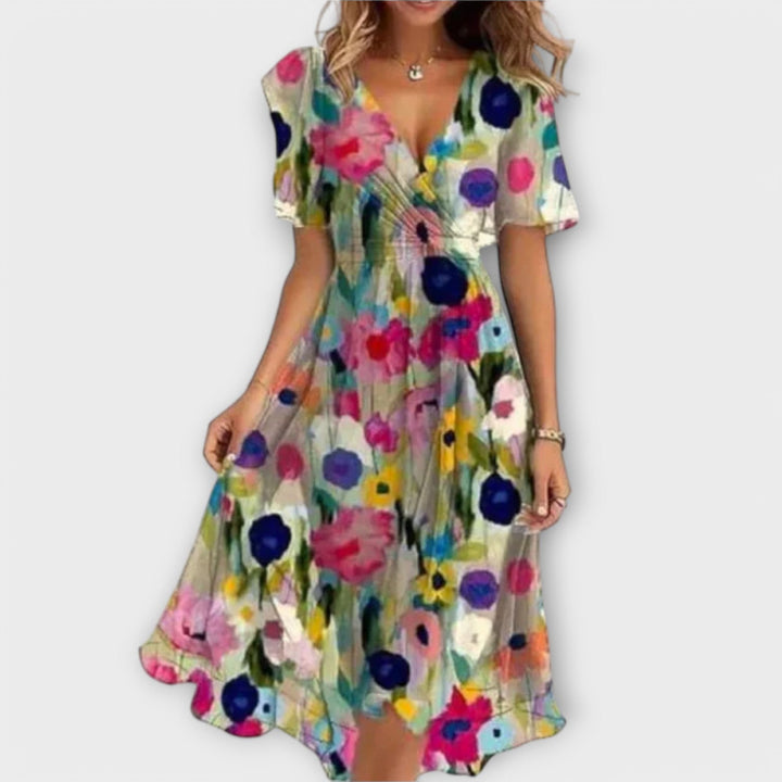 Annegret – Damenkleid mit V-Ausschnitt
