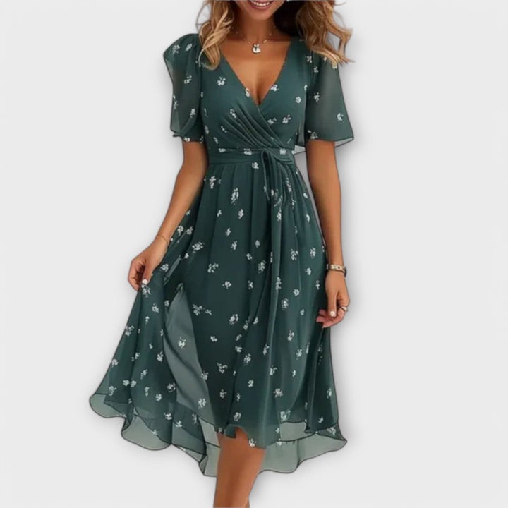 Annegret – Damenkleid mit V-Ausschnitt