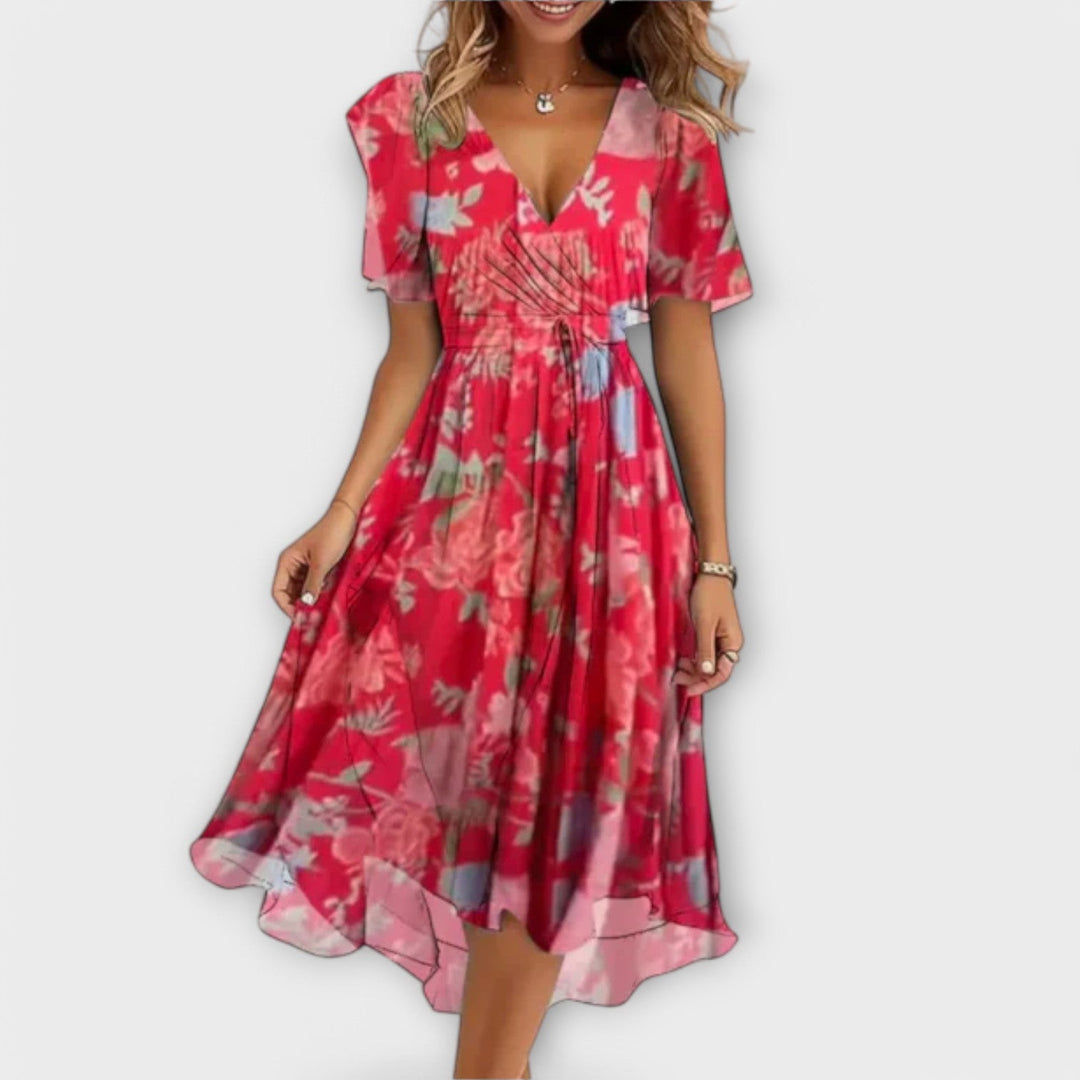 Annegret – Damenkleid mit V-Ausschnitt
