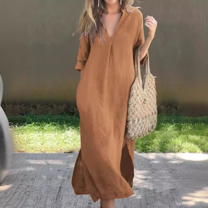 VIVEKA - KLEID LANG UND LOCKER