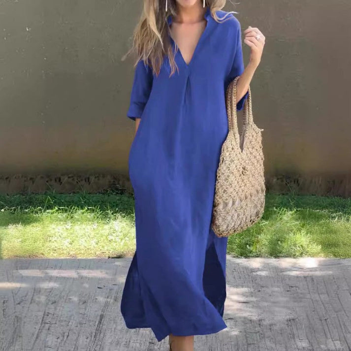 VIVEKA - KLEID LANG UND LOCKER