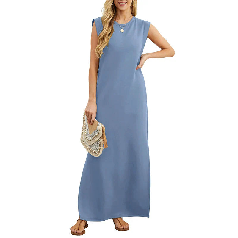 MERYEM - MAXIKLEID ÄRMELLOS GERADE UND LOCKER