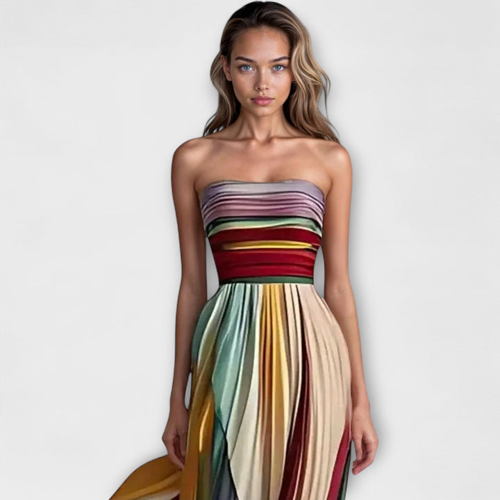 Flora - Farbenfrohes und elegantes ärmelloses Kleid